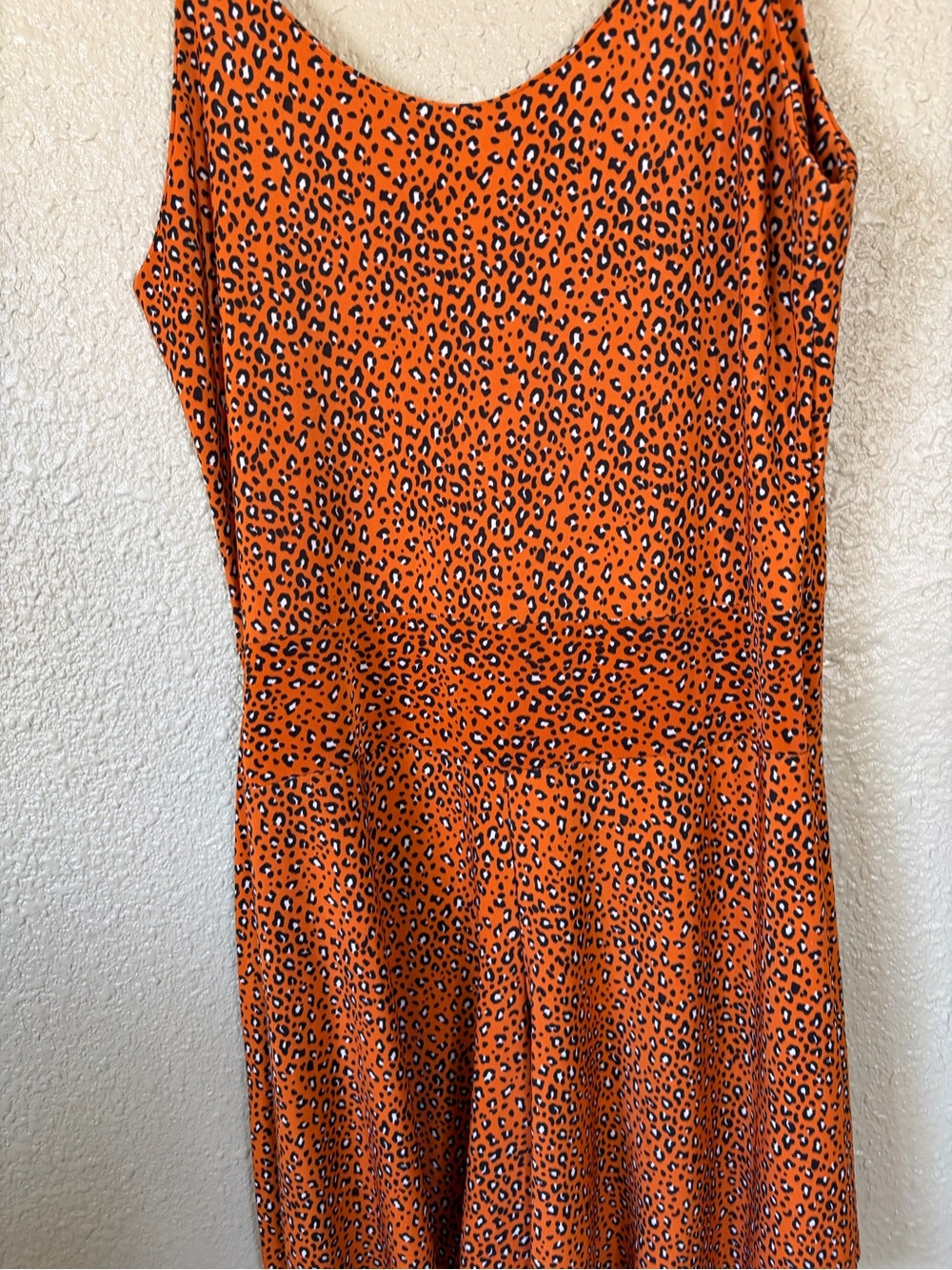Orange Leopard-Print jumpsuit romper women’s Size M - Picture 10 of 11